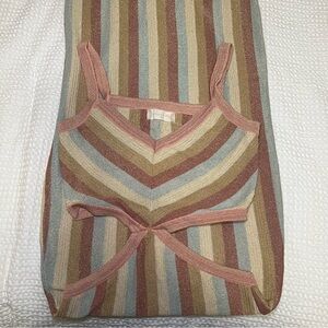 Altar'd State Multicolor Striped Sparkly Dress